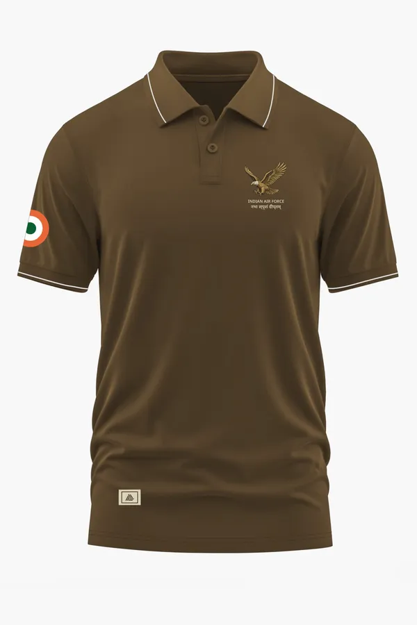 IAF_WINGS_OF_HONOUR_POLO_T-SHIRT_-_Brown,_XXL