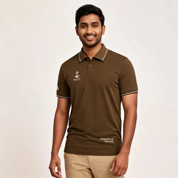 Brown_Cotton_Lycra_Regular_Fit_Indian_Navy_Maritime_Polo_T-Shirt_For_Men