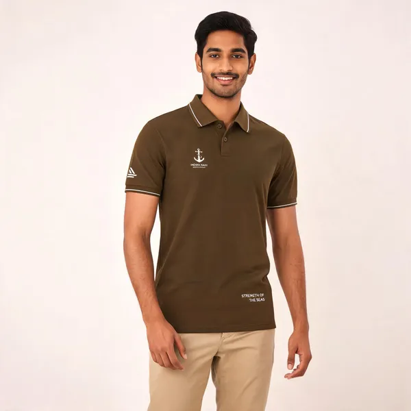 Brown_Cotton_Lycra_Regular_Fit_Indian_Navy_Maritime_Polo_T-Shirt_For_Men