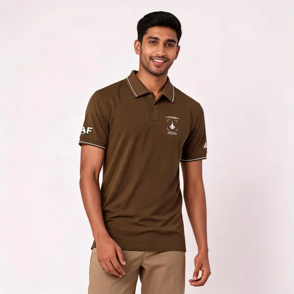 Brown_Cotton_Blend_Regular_Fit_Su-30_Mki_Flanker_Polo_T-Shirt_For_Men