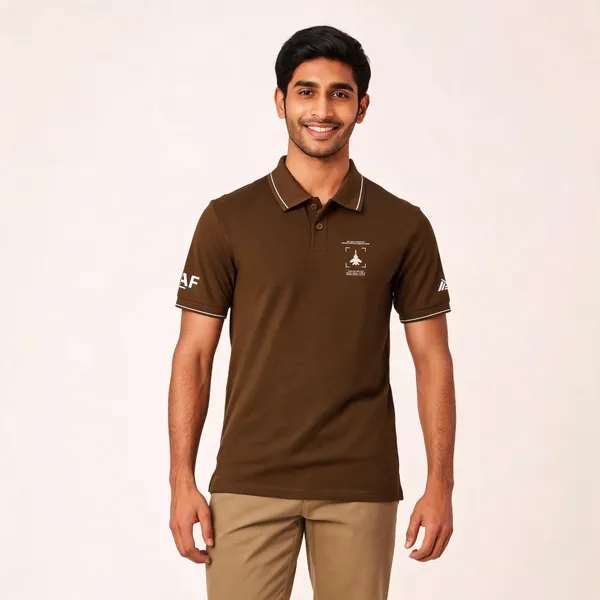 Brown_Cotton_Blend_Regular_Fit_Su-30_Mki_Flanker_Polo_T-Shirt_For_Men