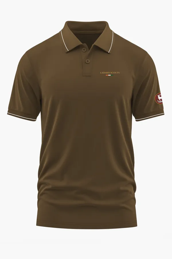 LADAKH_SCOUTS_POLO_T-SHIRT_-_Brown,_XXL