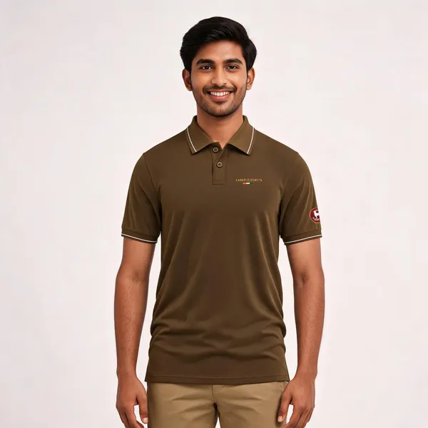 Brown_Cotton_Lycra_Regular_Fit_Ladakh_Scouts_Polo_T-Shirt_For_Men