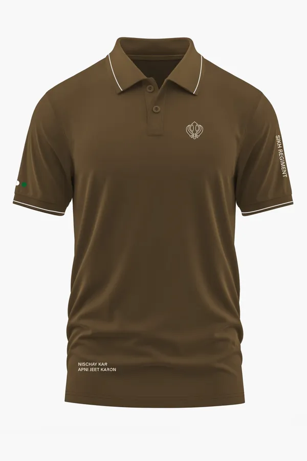 SIKH_REGIMENT_POLO_T-SHIRT_-_Brown,_XXL