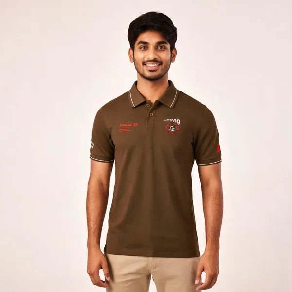 Brown_Cotton_Lycra_Regular_Fit_Polo_T-Shirt_For_Men