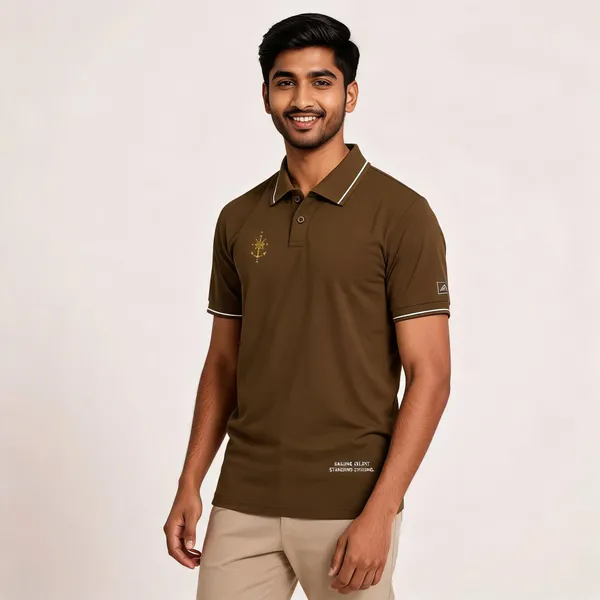 Brown_Cotton_Blend_Regular_Fit_Silent_Sentinel_Polo_T-Shirt_For_Men