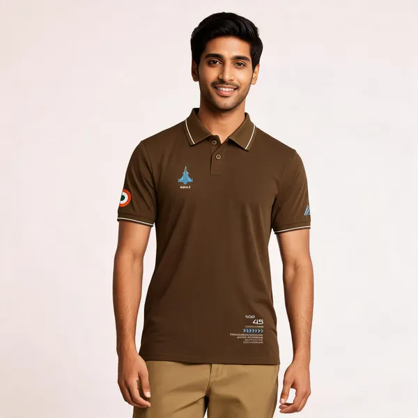 Brown_Cotton_Blend_Regular_Fit_Rafale_Golden_Arrows_T-Shirt_For_Men