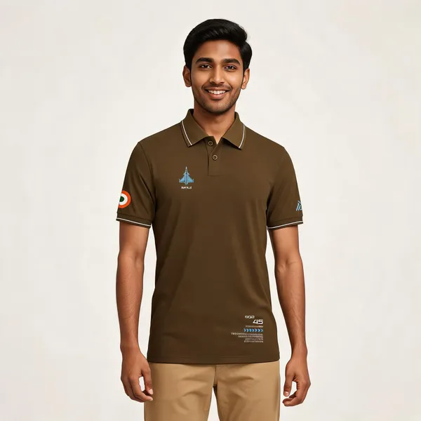 Brown_Cotton_Blend_Regular_Fit_Rafale_Golden_Arrows_T-Shirt_For_Men