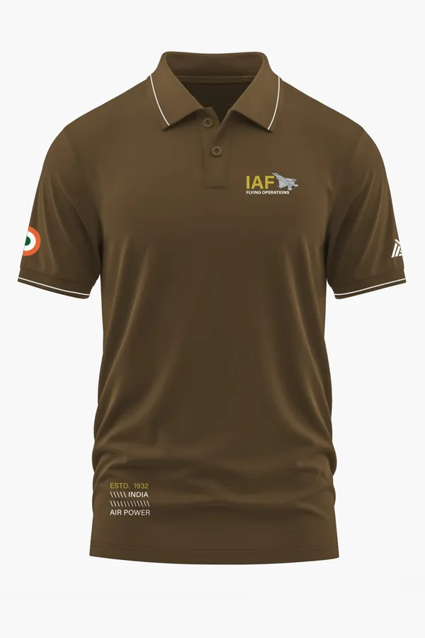 IAF_FLYING_OPERATIONS_POLO_T-SHIRT_-_Brown,_XXL