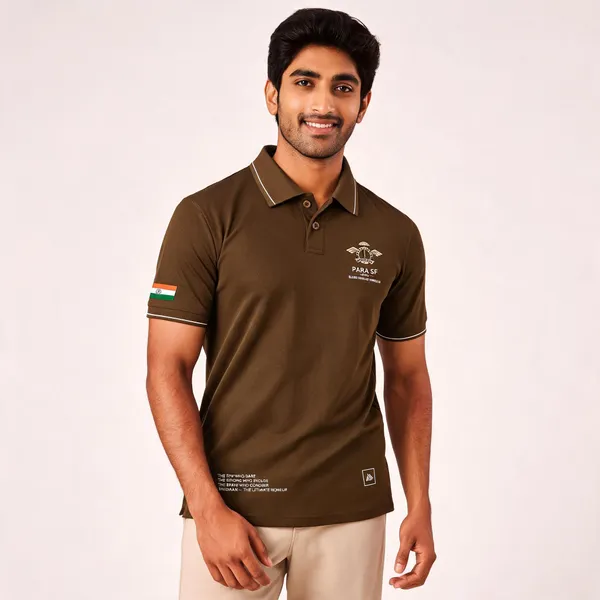 Brown_Cotton_Lycra_Regular_Fit_Para_Sf_The_Few_Who_Dare_Polo_T-Shirt_For_Men