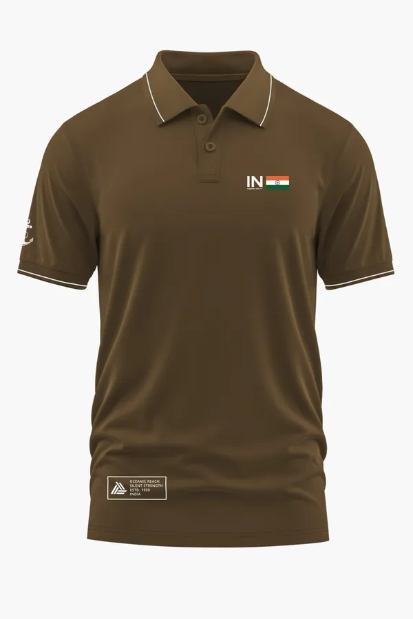 INDIAN_NAVY_CORE_POLO_T-SHIRT_-_Brown,_XXL