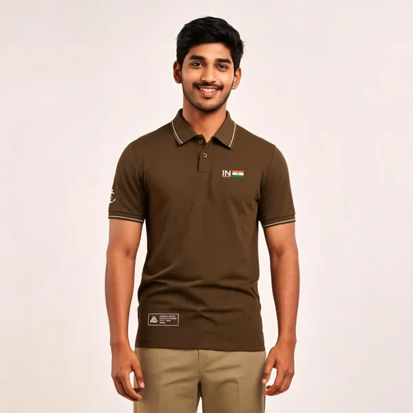 Brown_Cotton_Blend_Regular_Fit_Polo_T-Shirt_For_Men