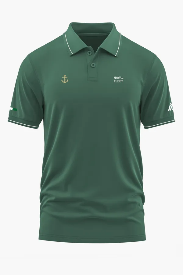 NAVAL_FLEET_POLO_T-SHIRT_-_Green,_XXL