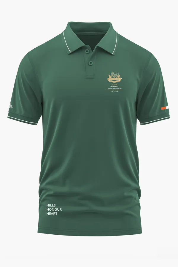 DOGRA_REGIMENT_POLO_T-SHIRT_-_Green,_XXL