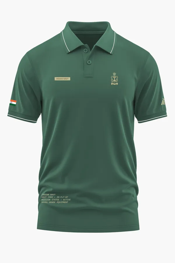 INDIAN_NAVY_TACTICAL_POLO_T-SHIRT_-_Green,_XXL