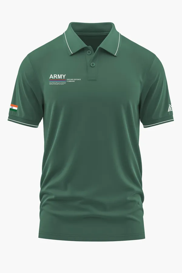 GROUND_DEFENCE_COMMAND_POLO_T-SHIRT_-_Green,_XXL