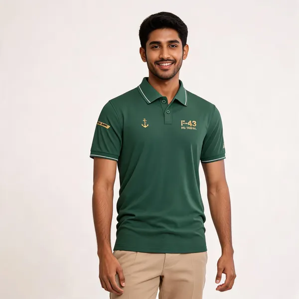 Green_Cotton_Blend_Regular_Fit_Polo_T-Shirt_For_Men