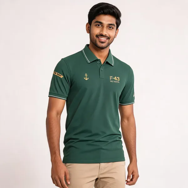 Green_Cotton_Blend_Regular_Fit_Polo_T-Shirt_For_Men