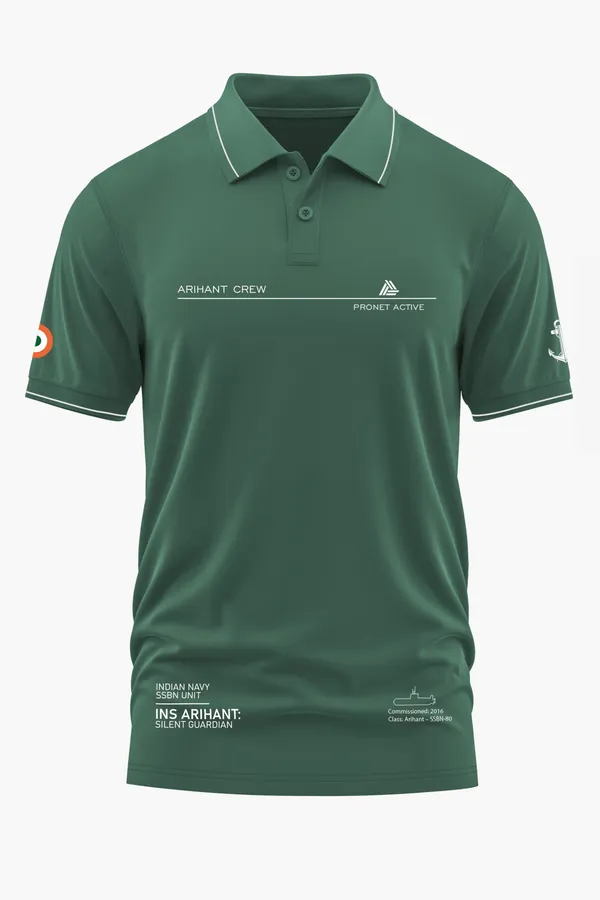 ARIHANT_CREW_SILENT_GUARDIAN_POLO_T-SHIRT_-_Green,_XXL