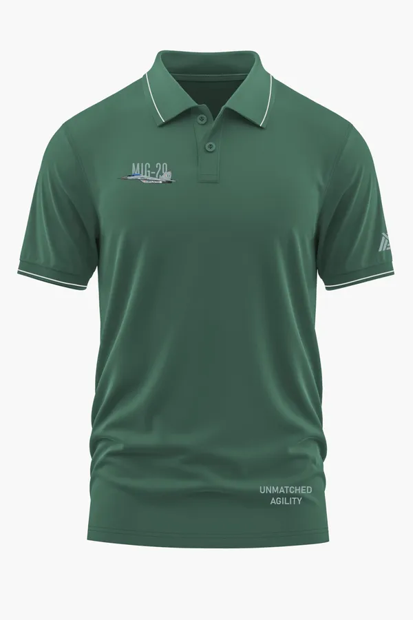 MIG-29_UNMATCHED_AGILITY_POLO_T-SHIRT_-_Green,_XXL