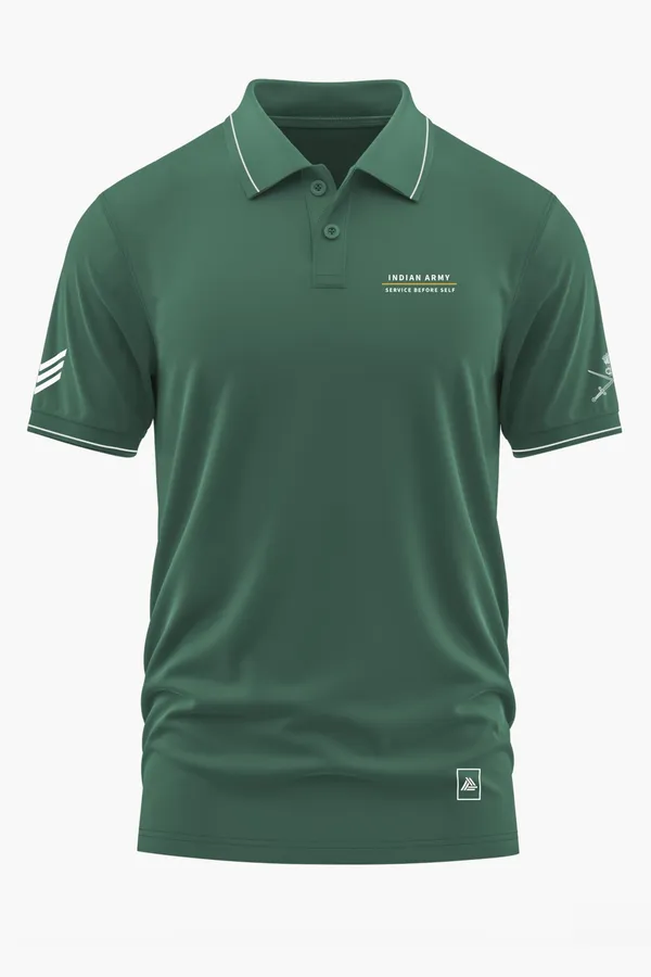 INDIAN_ARMY_POLO_T-SHIRT_-_Green,_XXL