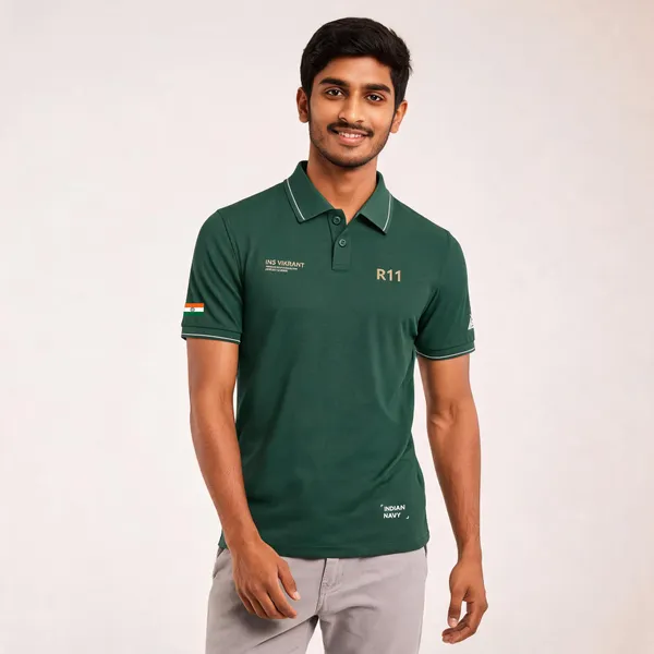 Green_Cotton_Regular_Fit_Ins_Vikrant_Polo_T-Shirt_For_Men