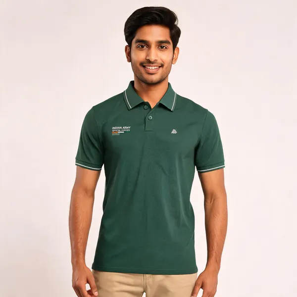 Green_Cotton_Blend_Regular_Fit_Army_Special_Forces_Polo_T-Shirt_For_Men