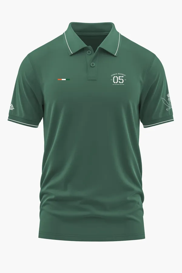 5TH_GORKHA_REGIMENT_POLO_T-SHIRT_-_Green,_XXL