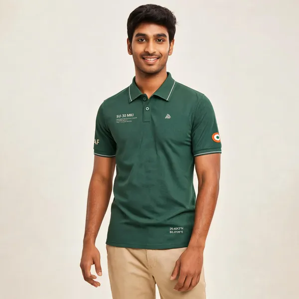 Green_Cotton-Lycra_Regular_Fit_Su-30_Mki_Polo_T-Shirt_For_Men