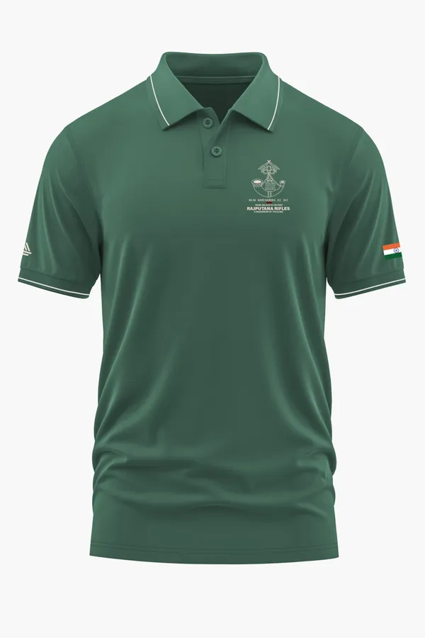 RAJPUTANA_RIFLES_LEGACY_POLO_T-SHIRT_-_Green,_XXL