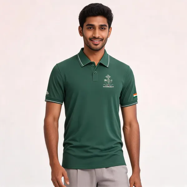 Green_Cotton-Lycra_Regular_Fit_Rajputana_Rifles_Legacy_Polo_T-Shirt_For_Men