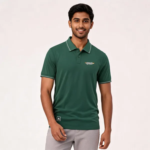 Green_Cotton_Blend_Regular_Fit_Kumaon_Regiment_Polo_T-Shirt_For_Men