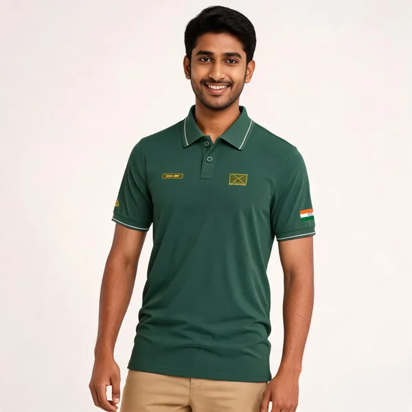 Green_Cotton_Blend_Regular_Fit_Army_Classic_Polo_T-Shirt_For_Men