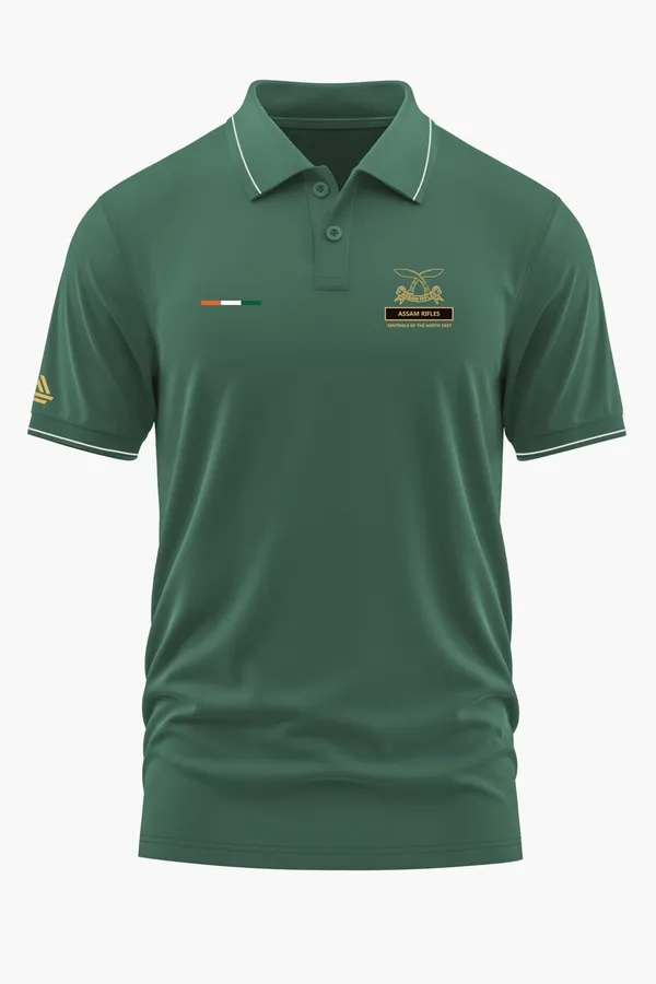 ASSAM_RIFLES_POLO_T-SHIRT_-_Green,_XXL