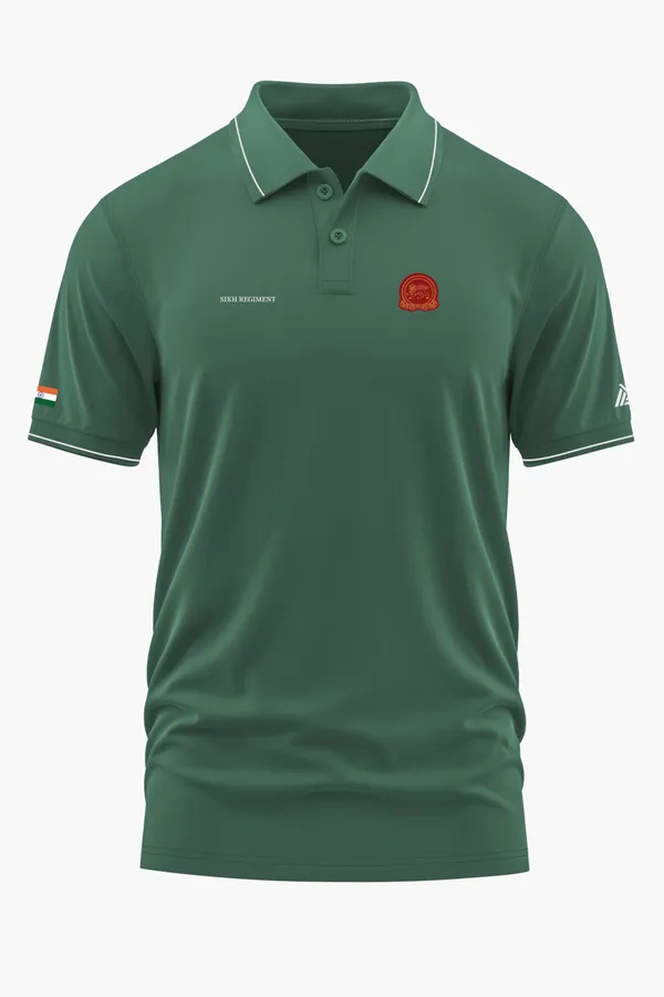 SIKH_REGIMENT_HERITAGE_POLO_T-SHIRT_-_Green,_XXL