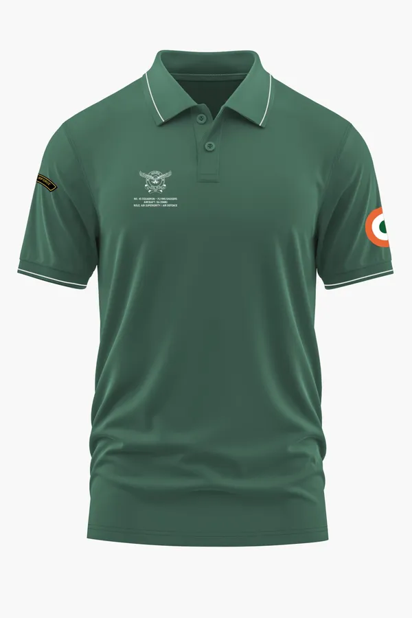 SQN_45_FLYING_DAGGERS_POLO_T-SHIRT_-_Green,_XXL