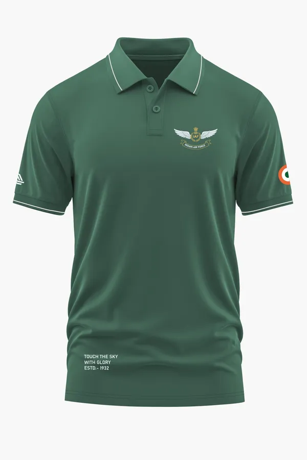 IAF_WINGS_OF_GLORY_POLO_T-SHIRT_-_Green,_XXL