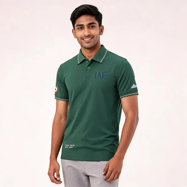 Green_Cotton_Blend_Regular_Fit_Iaf_Honour_Classic_Polo_T-Shirt_For_Men