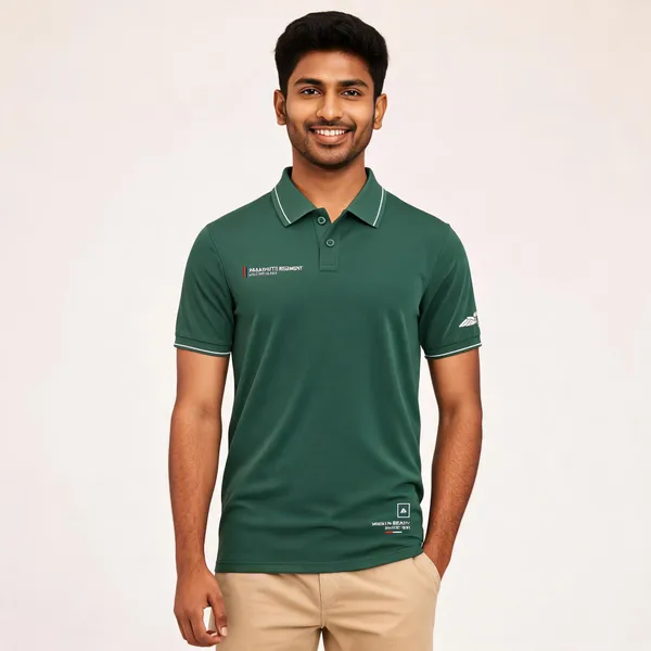 Green_Cotton_Blend_Regular_Fit_Polo_T-Shirt_For_Men