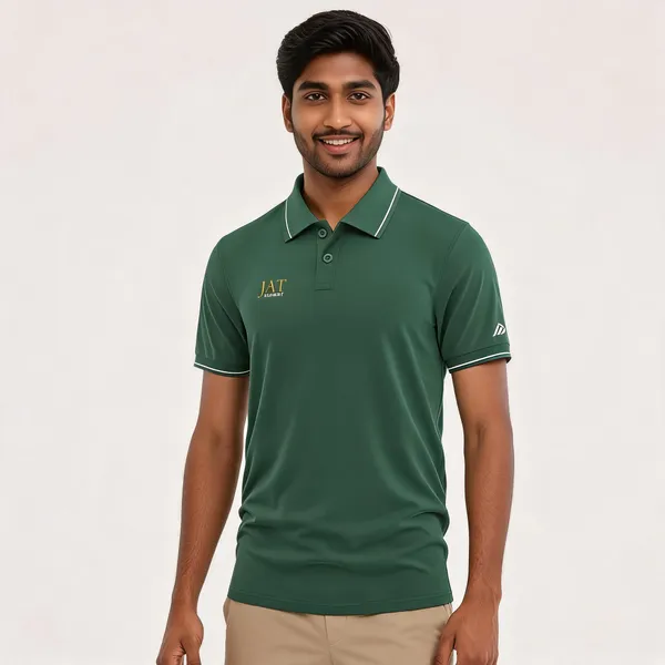 Green_Cotton_Lycra_Regular_Fit_Jat_Regiment_Polo_T-Shirt_For_Men