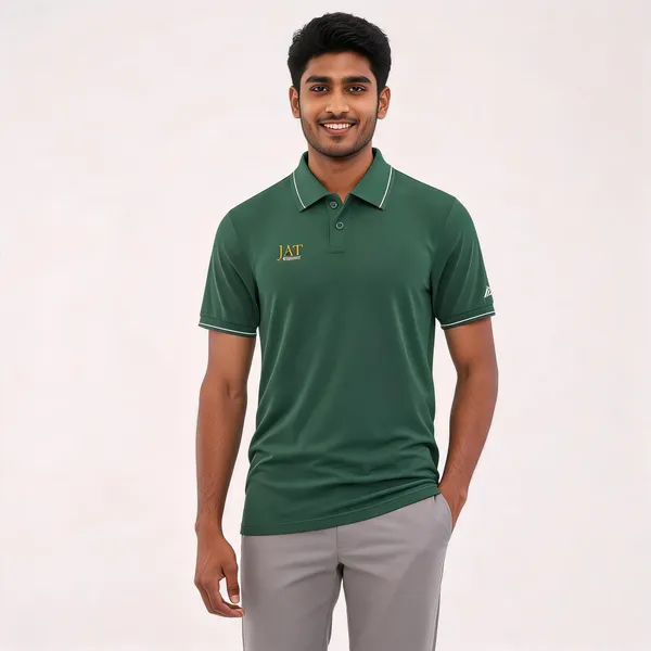 Green_Cotton_Lycra_Regular_Fit_Jat_Regiment_Polo_T-Shirt_For_Men