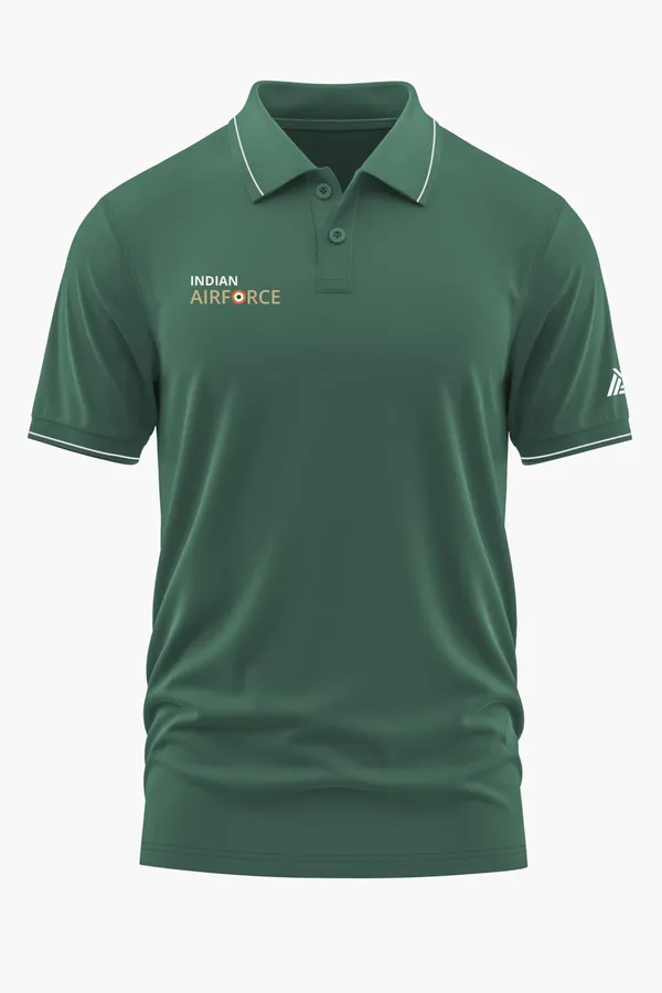 INDIAN_AIR_FORCE_PRIDE_POLO_T-SHIRT_-_Green,_XXL