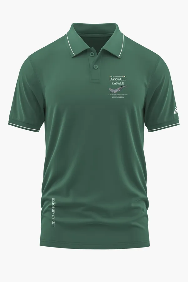 DASSAULT_RAFALE_STRIKE_POLO_T-SHIRT_-_Green,_XXL