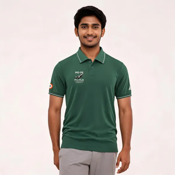 Green_Cotton_Regular_Fit_Mig-29_Fulcrum_Polo_T-Shirt_For_Men