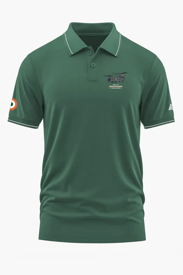 BOEING_CH-47_CHINOOK_POLO_T-SHIRT_-_Green,_XXL