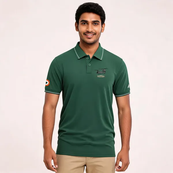 Green_Cotton_Blend_Regular_Fit_Polo_T-Shirt_For_Men