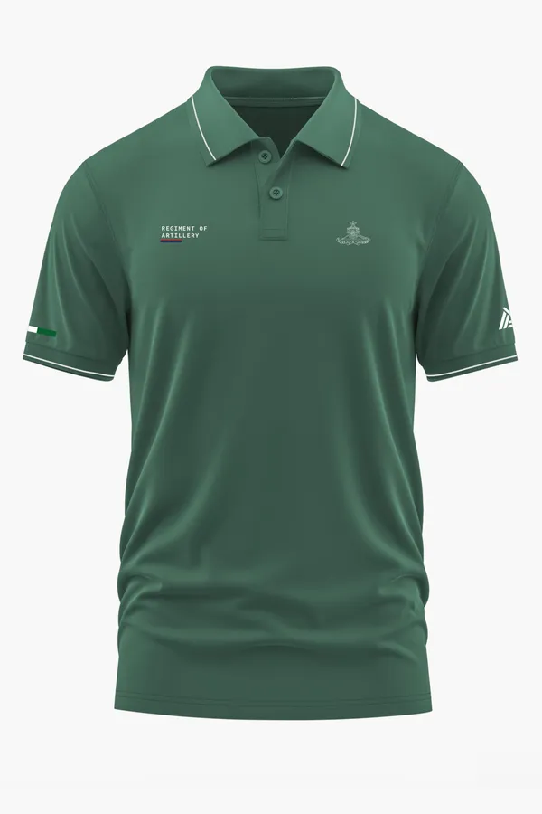 REGT._OF_ARTILLERY_POLO_T-SHIRT_-_Green,_XXL