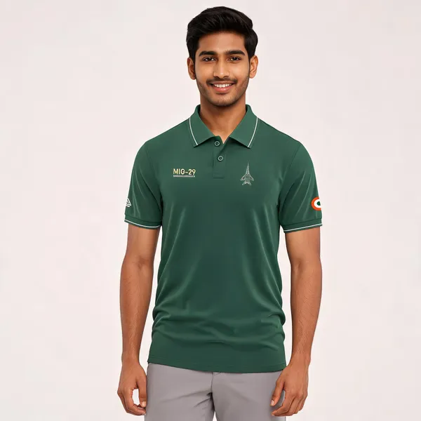 Green_Cotton_Lycra_Regular_Fit_Polo_T-Shirt_For_Men