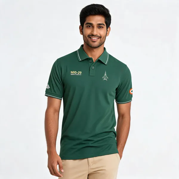 Green_Cotton_Lycra_Regular_Fit_Polo_T-Shirt_For_Men