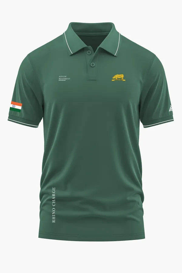 ASSAM_REGIMENT_POLO_T-SHIRT_-_Green,_XXL